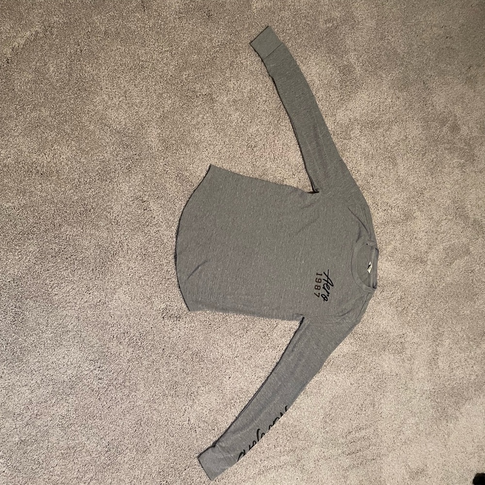 grey, sweater shirt, womens or men’s, small, aeropostale, new york, 1987 - Picture 4 of 5